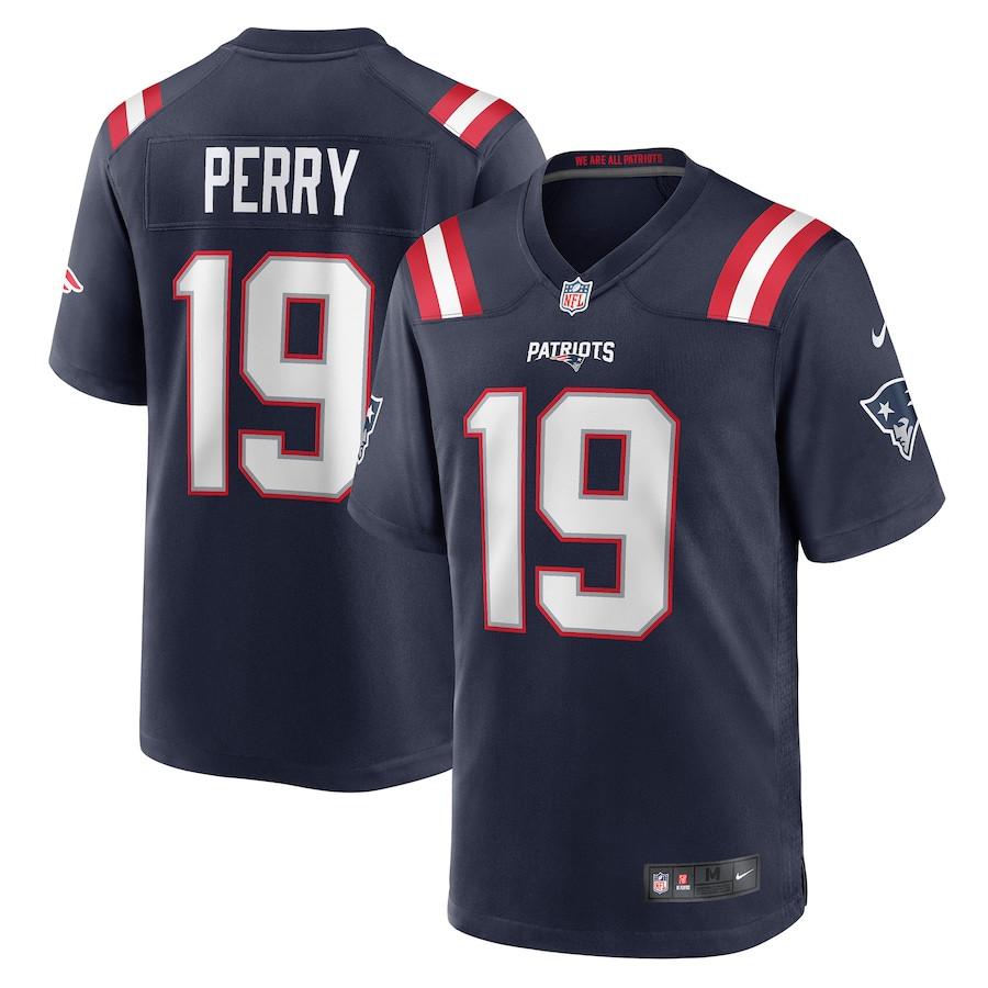 Malcolm Perry 19 New England Patriots Men Game Jersey - Navy JS5728 nicesnker