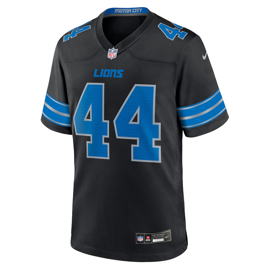 Alternative view of Malcolm Rodriguez 44 Detroit Lions 2nd Alternate Game Jersey - Black, Men JS8041 nicesnker