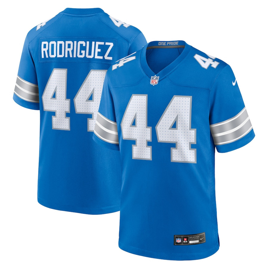Malcolm Rodriguez 44 Detroit Lions Game Jersey - Blue, Men JS7954 nicesnker