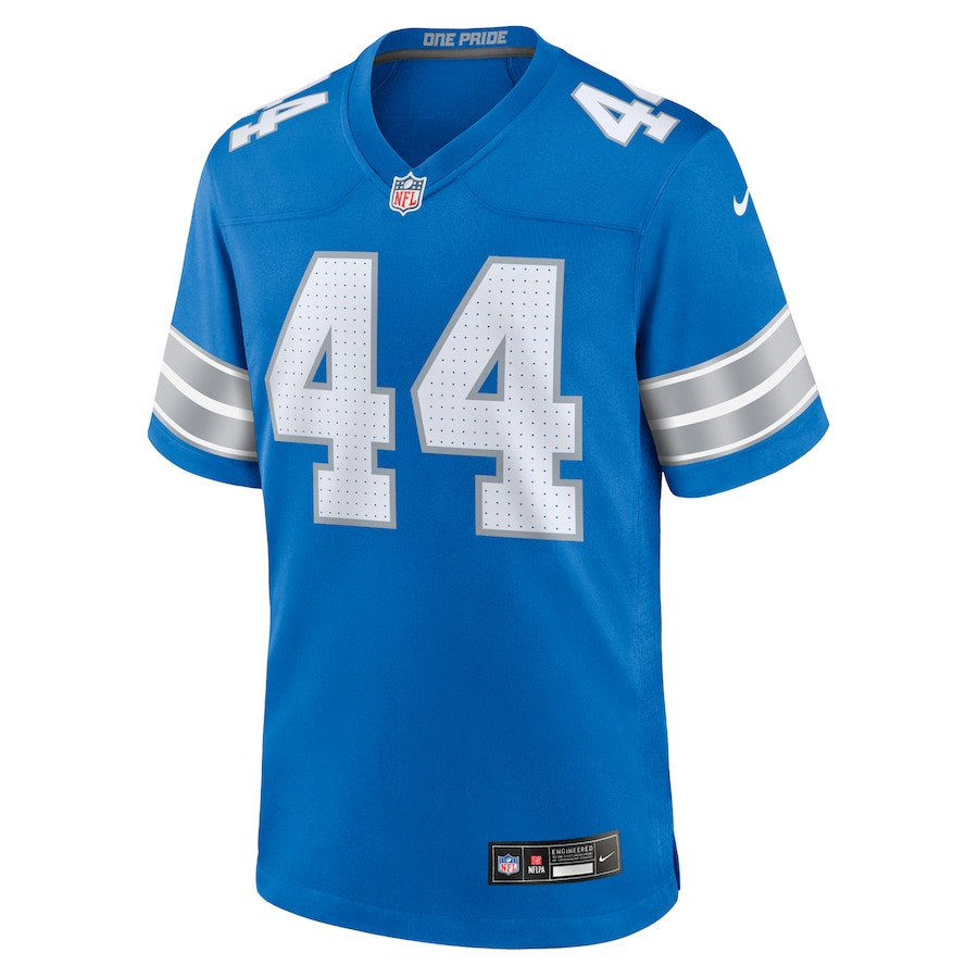 Alternative view of Malcolm Rodriguez 44 Detroit Lions Game Jersey - Blue, Men JS7954 nicesnker