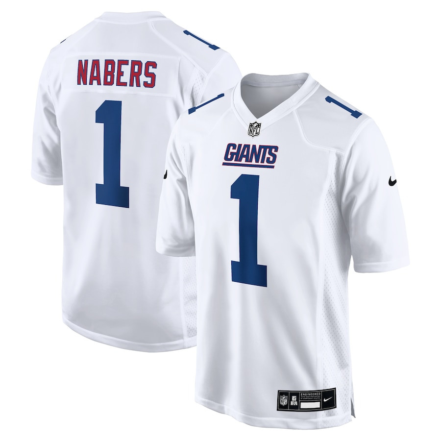 Malik Nabers 1 New York Giants Fashion Men Jersey - Tundra White JS7085 nicesnker