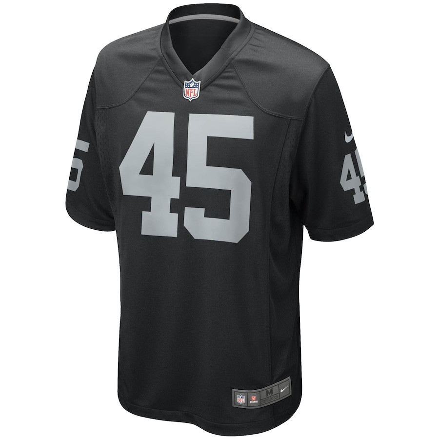 Alternative view of Marcel Reece 45 Las Vegas Raiders YOUTH Game Jersey - Black JS4575 nicesnker