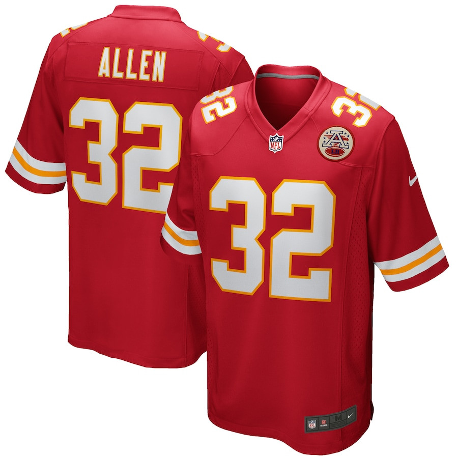 Marcus Allen 32 Kansas City Chiefs Men Game Retired Jersey - Red JS7915 nicesnker