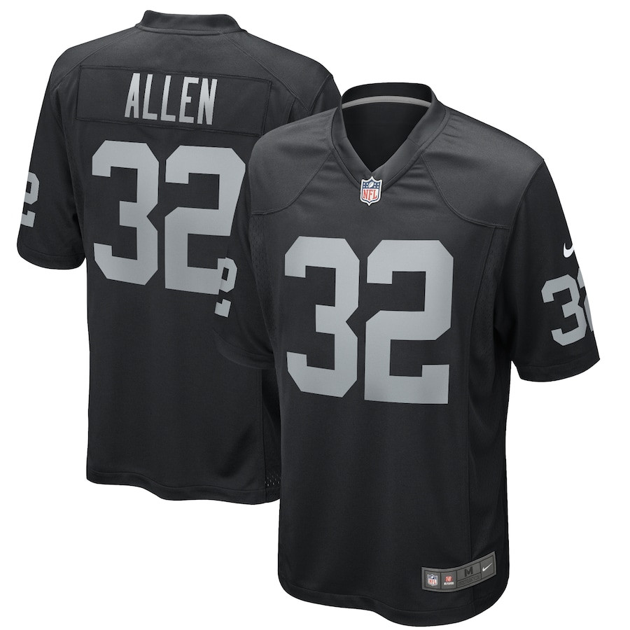 Marcus Allen 32 Las Vegas Raiders Men Game Retired Jersey - Black JS5943 nicesnker