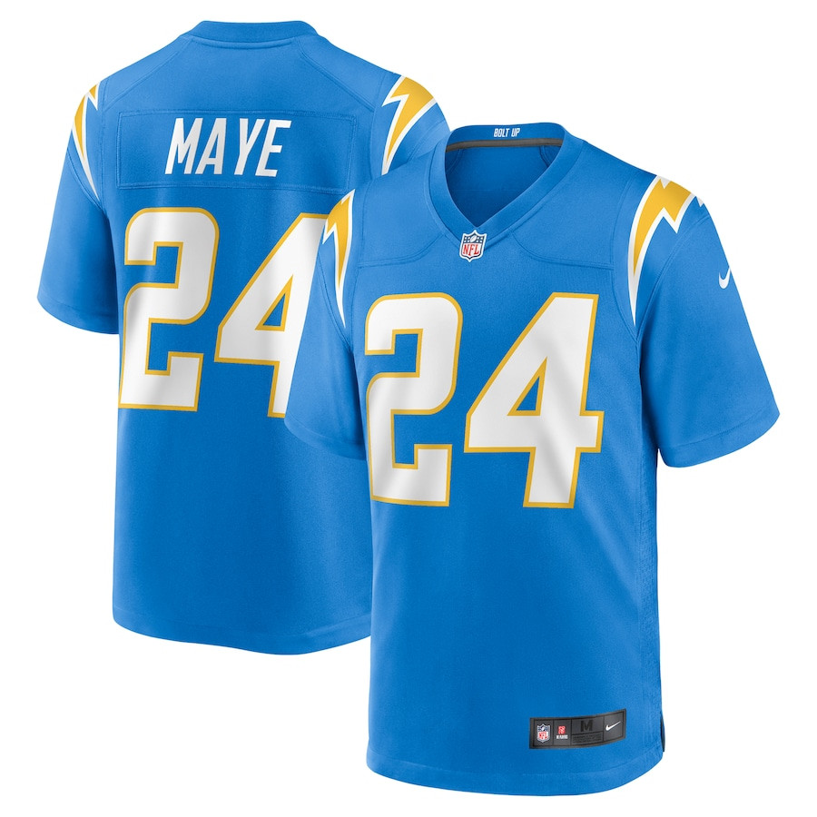 Marcus Maye 24 Los Angeles Chargers Team Game Men Jersey - Powder Blue JS1255 nicesnker