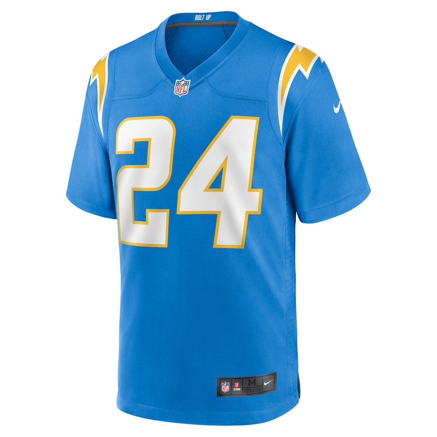 Alternative view of Marcus Maye 24 Los Angeles Chargers Team Game Men Jersey - Powder Blue JS1255 nicesnker