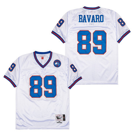Mark Bavaro 89 New York Giants Spider Lockhart 43 Patch Throwback Men Jersey - White JS6101 nicesnker