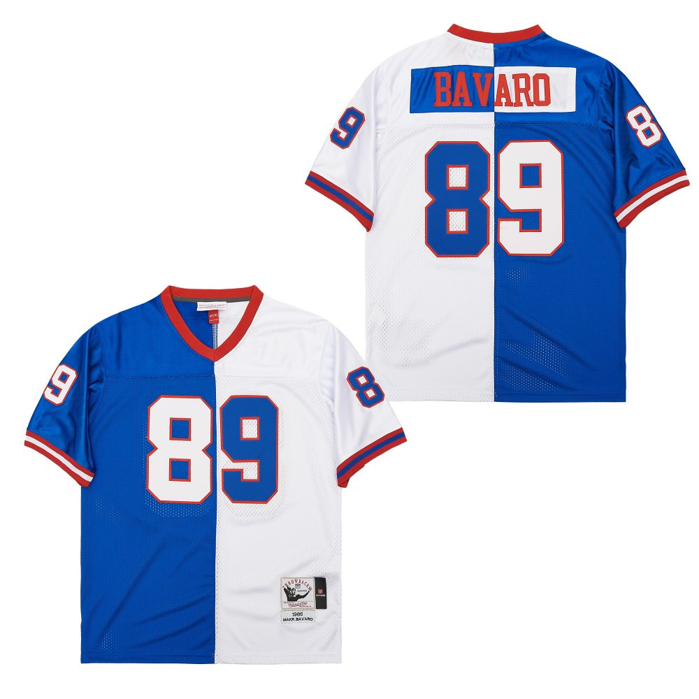 Alternative view of Mark Bavaro 89 New York Giants Two-Toned Throwback Men Jersey - Blue/White JS7136 nicesnker