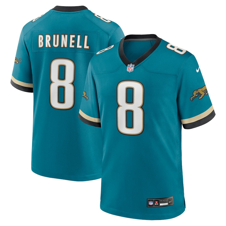 Mark Brunell 8 Jacksonville Jaguars Prowler Throwback Player Game Men Jersey - Teal JS3171 nicesnker