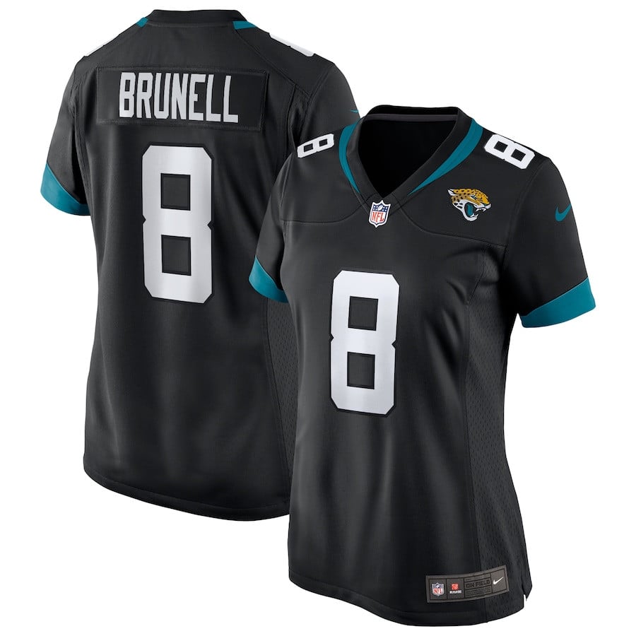 Mark Brunell 8 Jacksonville Jaguars Women Game Retired Jersey - Black JS1312 nicesnker