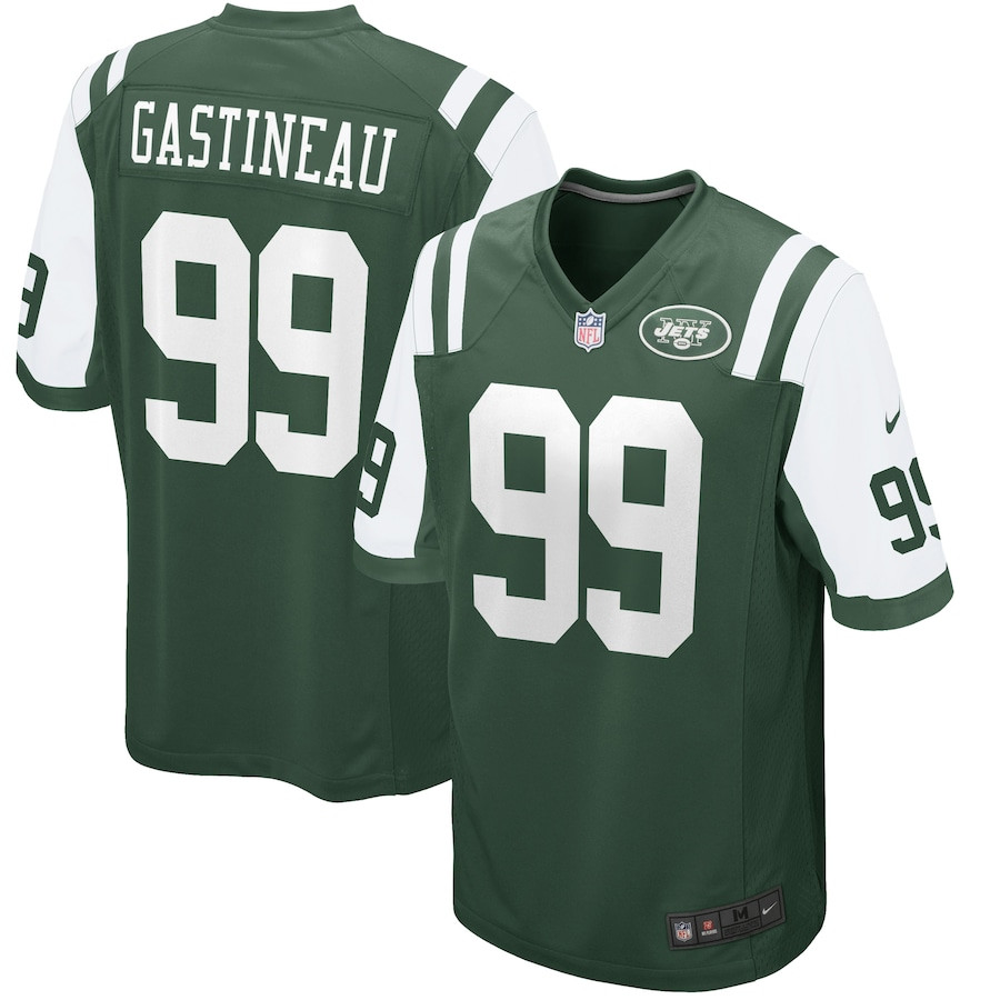 Mark Gastineau 99 New York Jets Men Retired Game Jersey - Green JS4407 nicesnker