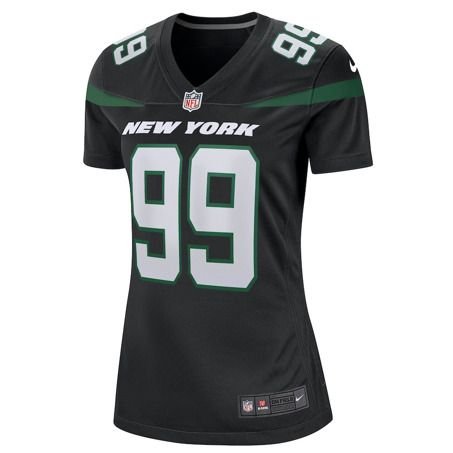 Alternative view of Mark Gastineau 99 New York Jets Women Game Jersey - Stealth Black JS1194 nicesnker