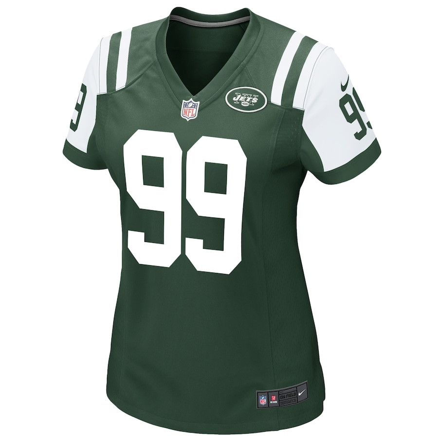 Alternative view of Mark Gastineau 99 New York Jets Women Retired Game Jersey - Green JS3420 nicesnker