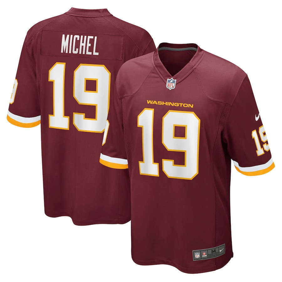 Marken Michel 19 Washington Football Team Men Game Jersey - Burgundy JS1615 nicesnker