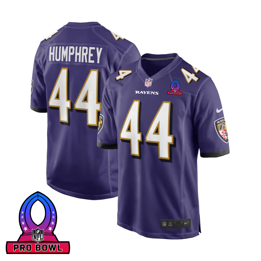 Marlon Humphrey 44 Baltimore Ravens 2025 Pro Bowl Patch Game Men Jersey - Purple JS3317 nicesnker
