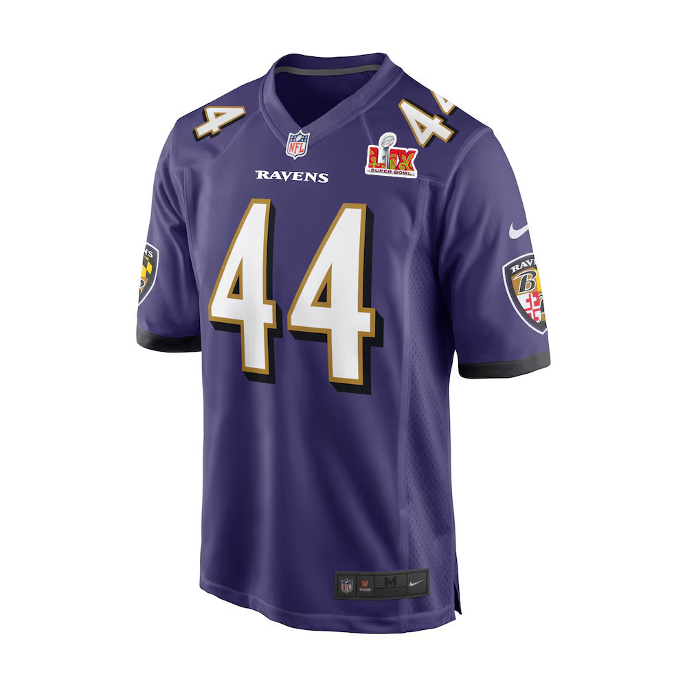 Alternative view of Marlon Humphrey #44 Baltimore Ravens Super Bowl LIX Jersey - Men's - Purple JS7940 nicesnker