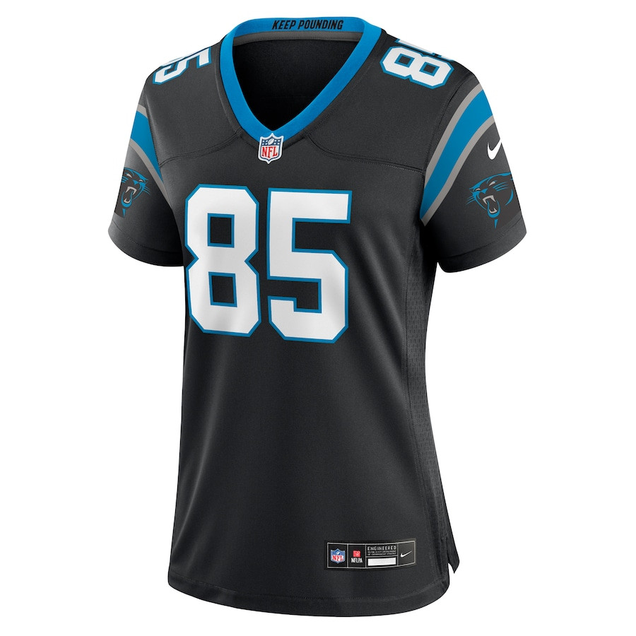 Alternative view of Marquez Stevenson 85 Carolina Panthers Women's Team Game Jersey - Black JS6698 nicesnker