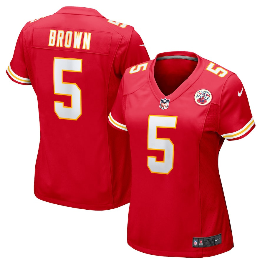 Marquise Brown 5 Kansas City Chiefs Women's Game Jersey - Red JS4960 nicesnker