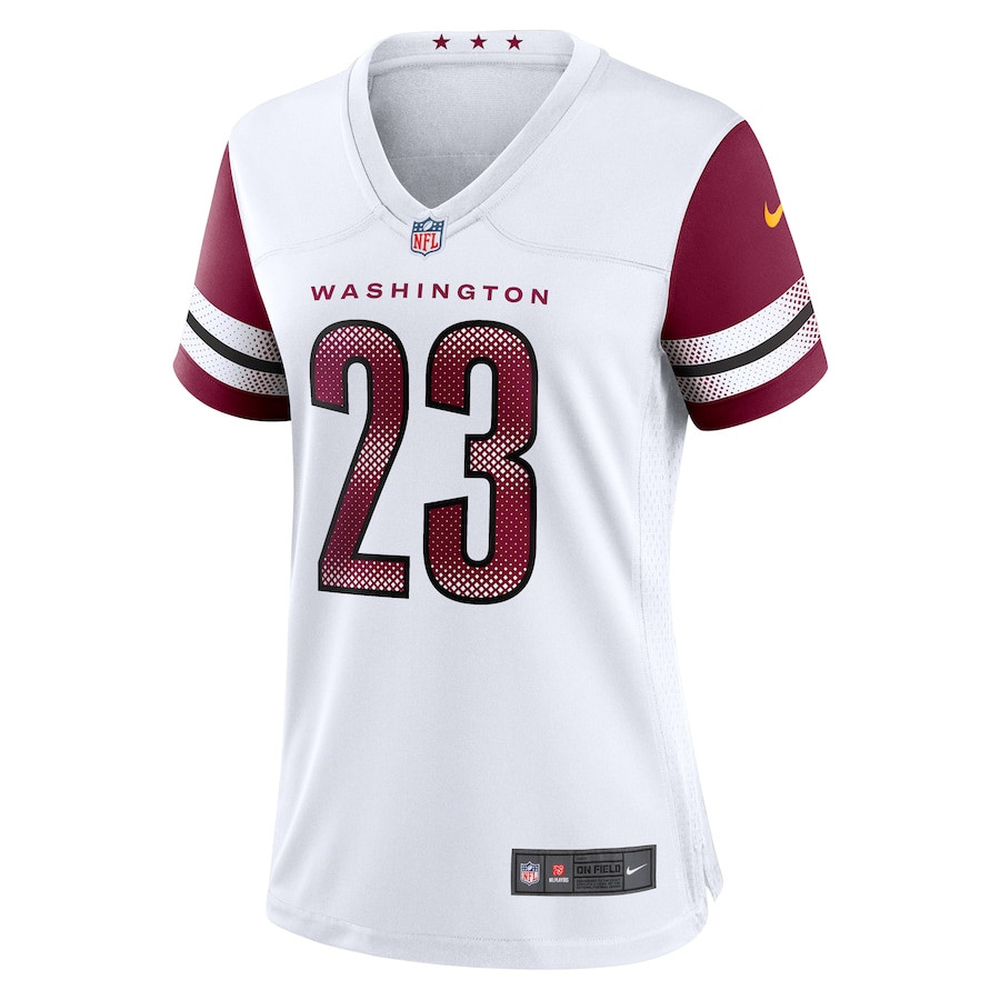 Alternative view of Marshon Lattimore 23 Washington Commanders Women's Game Jersey - White JS3193 nicesnker