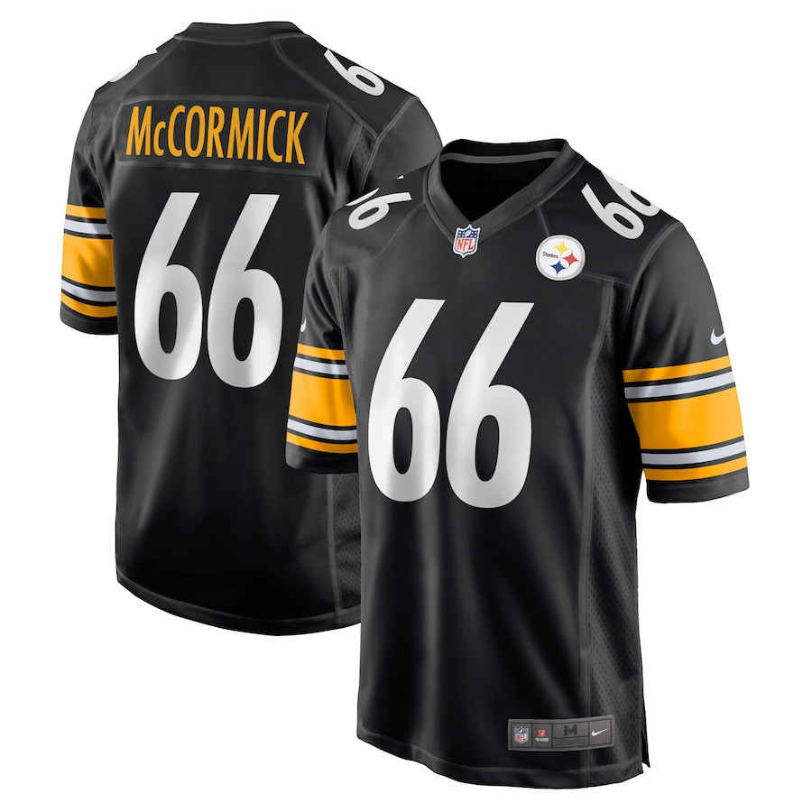 Mason McCormick 66 Pittsburgh Steelers Game Men Jersey - Black JS9090 nicesnker