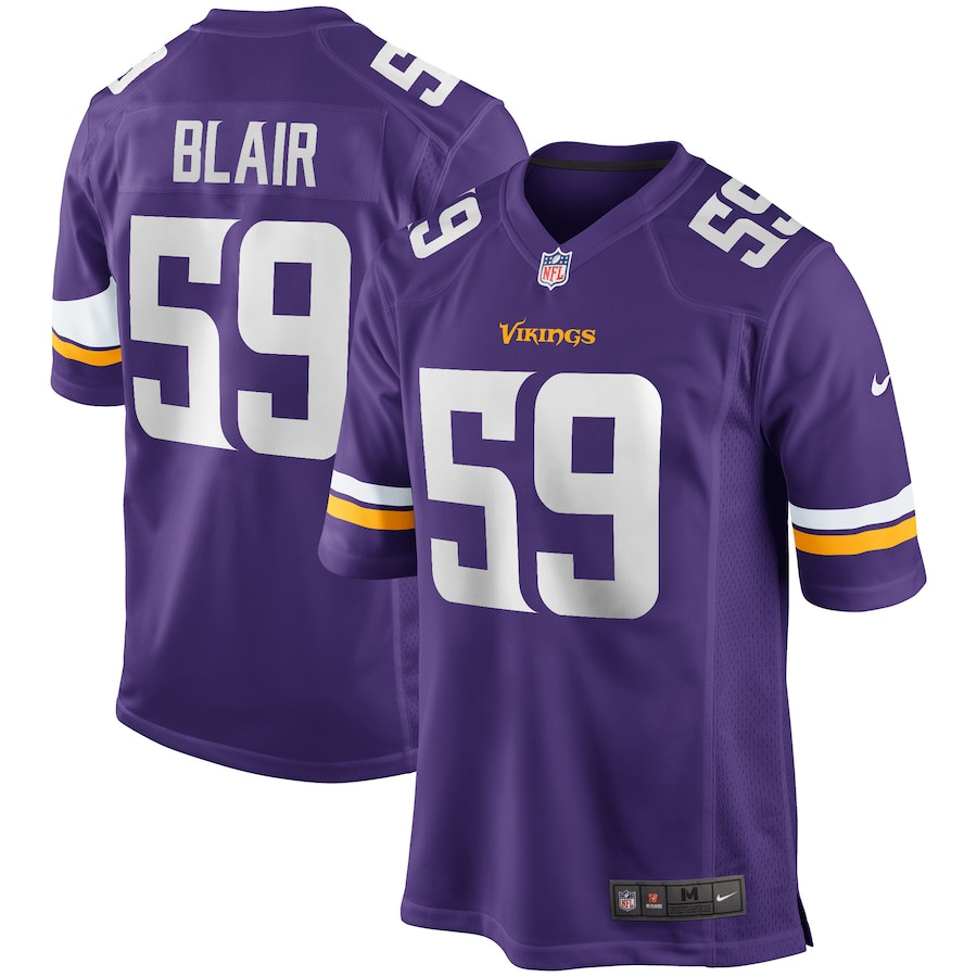 Matt Blair 59 Minnesota Vikings Men Game Retired Jersey - Purple JS4276 nicesnker