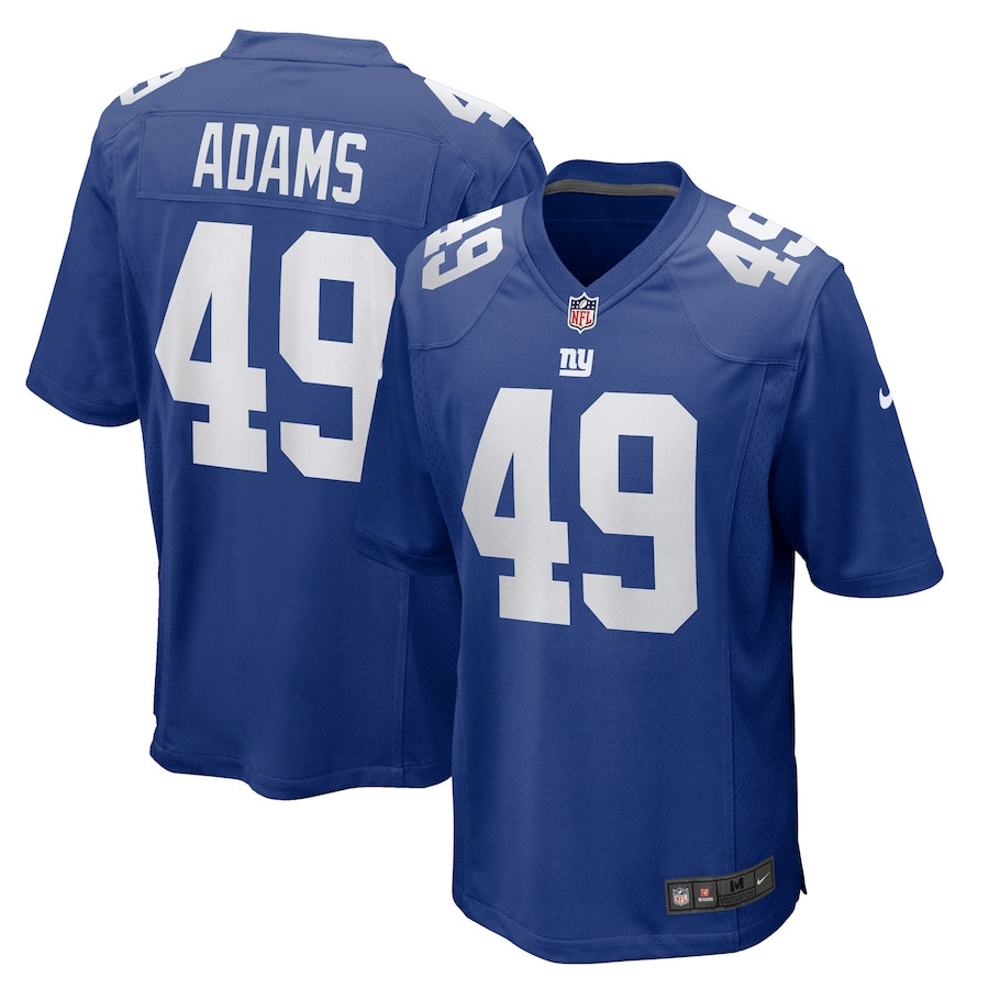 Matthew Adams 49 New York Giants Team Game Men Jersey - Royal JS2747 nicesnker