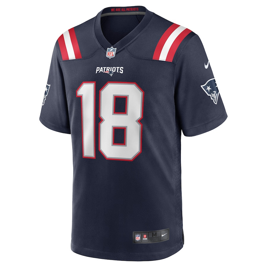 Alternative view of Matthew Slater 18 New England Patriots Men Game Jersey - Navy JS8151 nicesnker