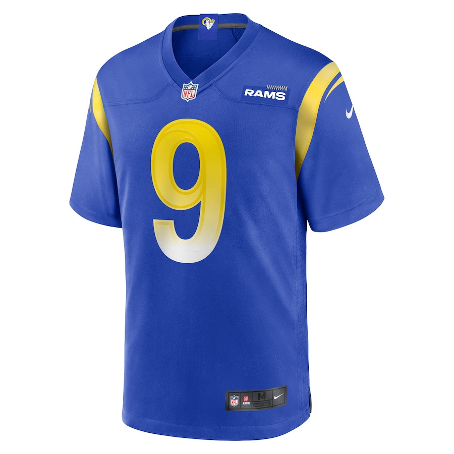 Alternative view of Matthew Stafford 9 Los Angeles Rams Game Men Jersey - Royal JS6293 nicesnker