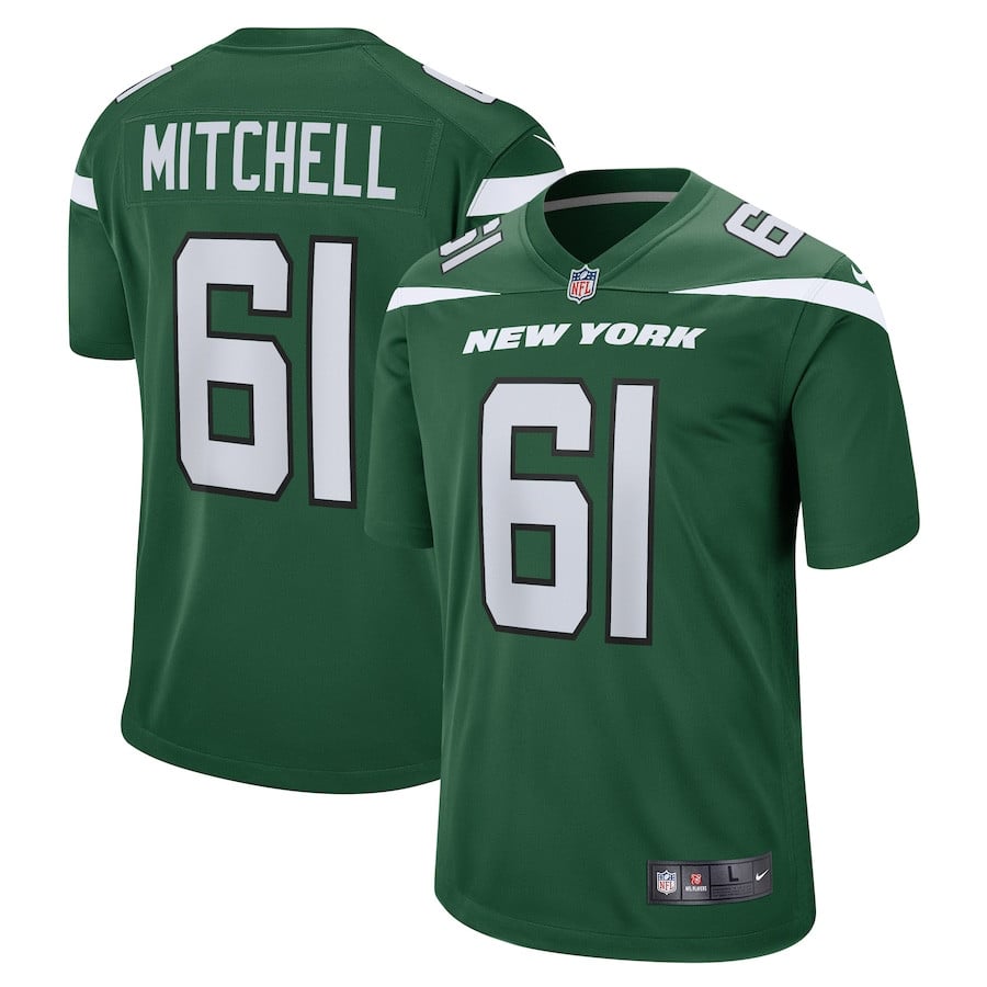 Max Mitchell 61 New York Jets Game Player Men Jersey - Gotham Green JS6664 nicesnker