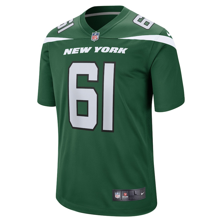 Alternative view of Max Mitchell 61 New York Jets Game Player Men Jersey - Gotham Green JS6664 nicesnker