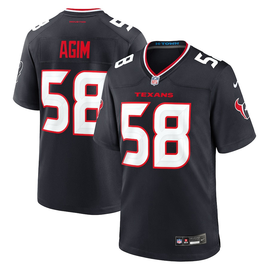 McTelvin Agim 58 Houston Texans Team Game Men Jersey - Navy JS1133 nicesnker