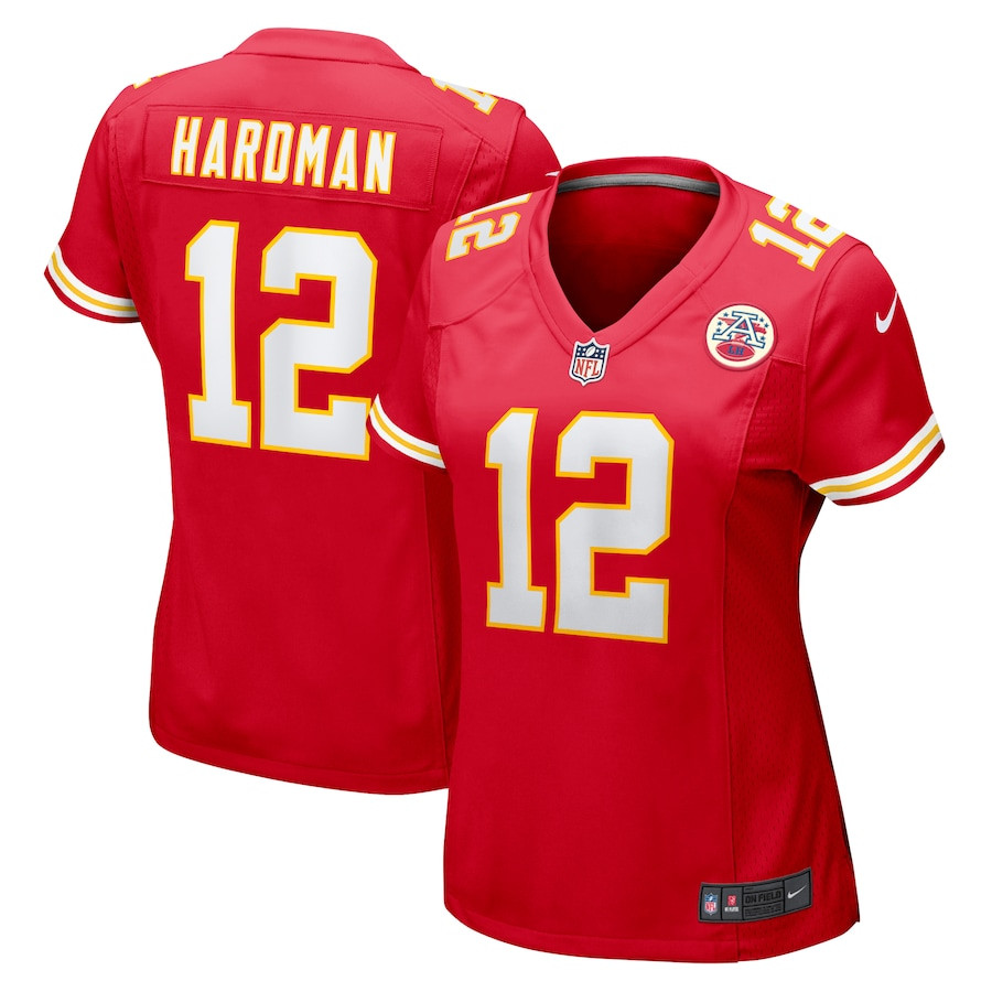 Mecole Hardman 12 Kansas City Chiefs Women Game Jersey - Red JS9298 nicesnker
