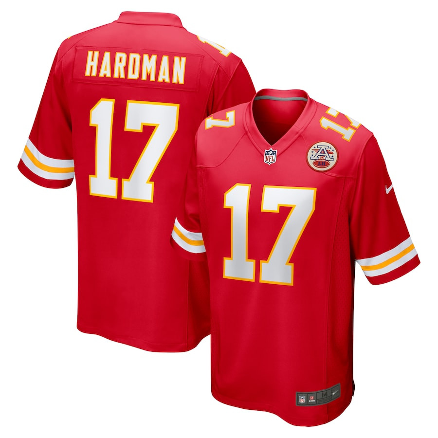 Mecole Hardman 17 Kansas City Chiefs Game Men Jersey - Red JS4390 nicesnker