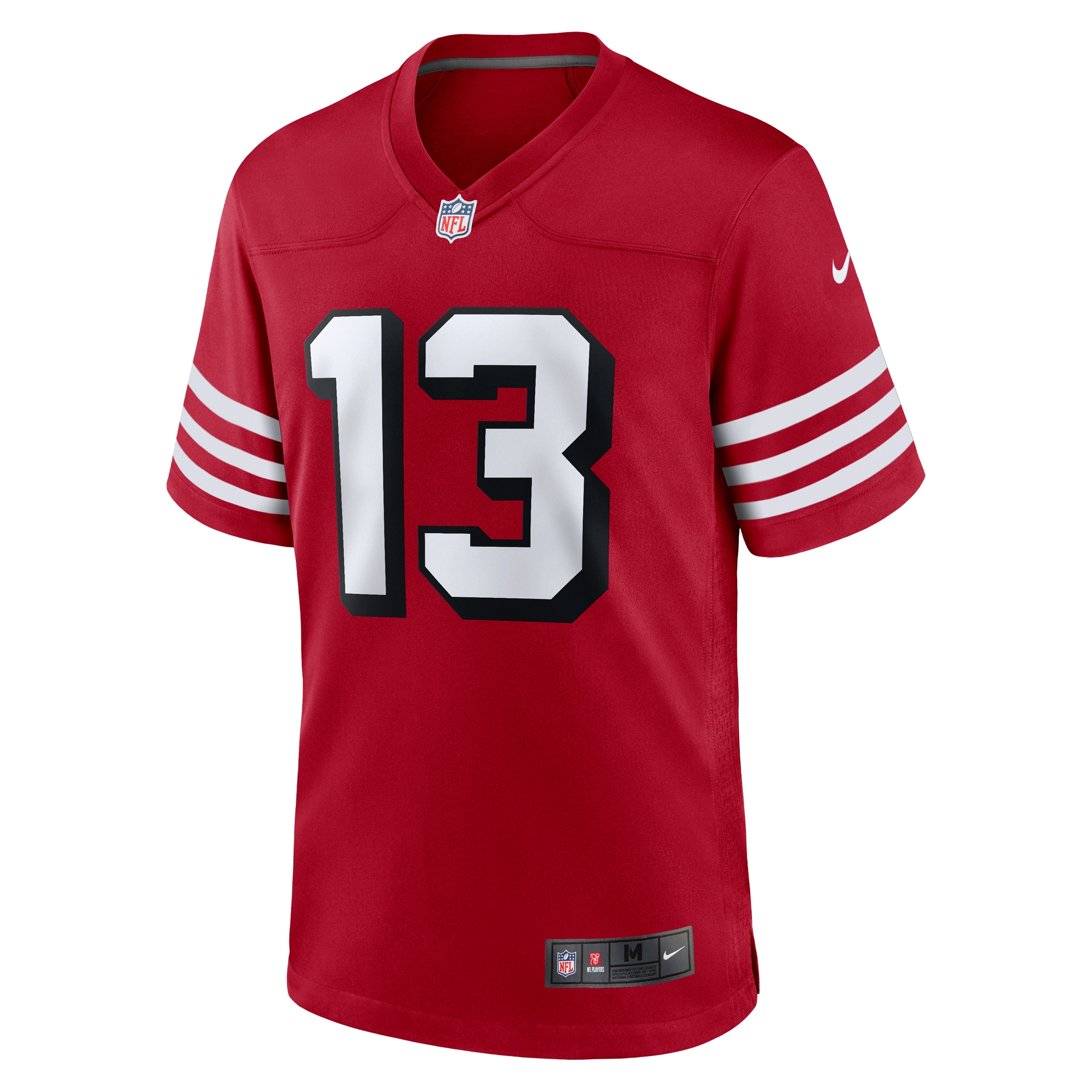 Alternative view of Men San Francisco 49ers Brock Purdy Scarlet Alternate Game Player Jersey JS3200 nicesnker
