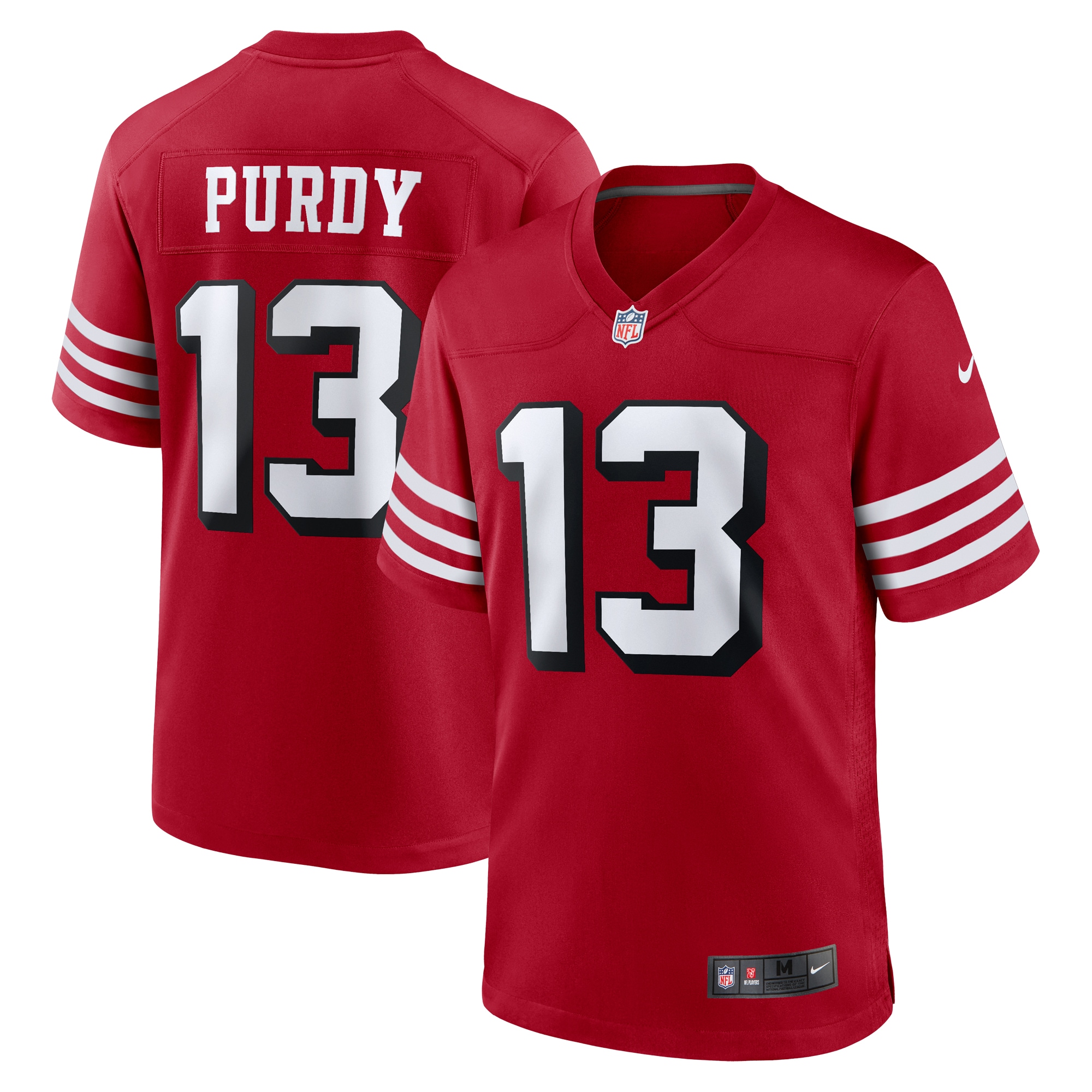 Men San Francisco 49ers Brock Purdy Scarlet Alternate Game Player Jersey JS3200 nicesnker