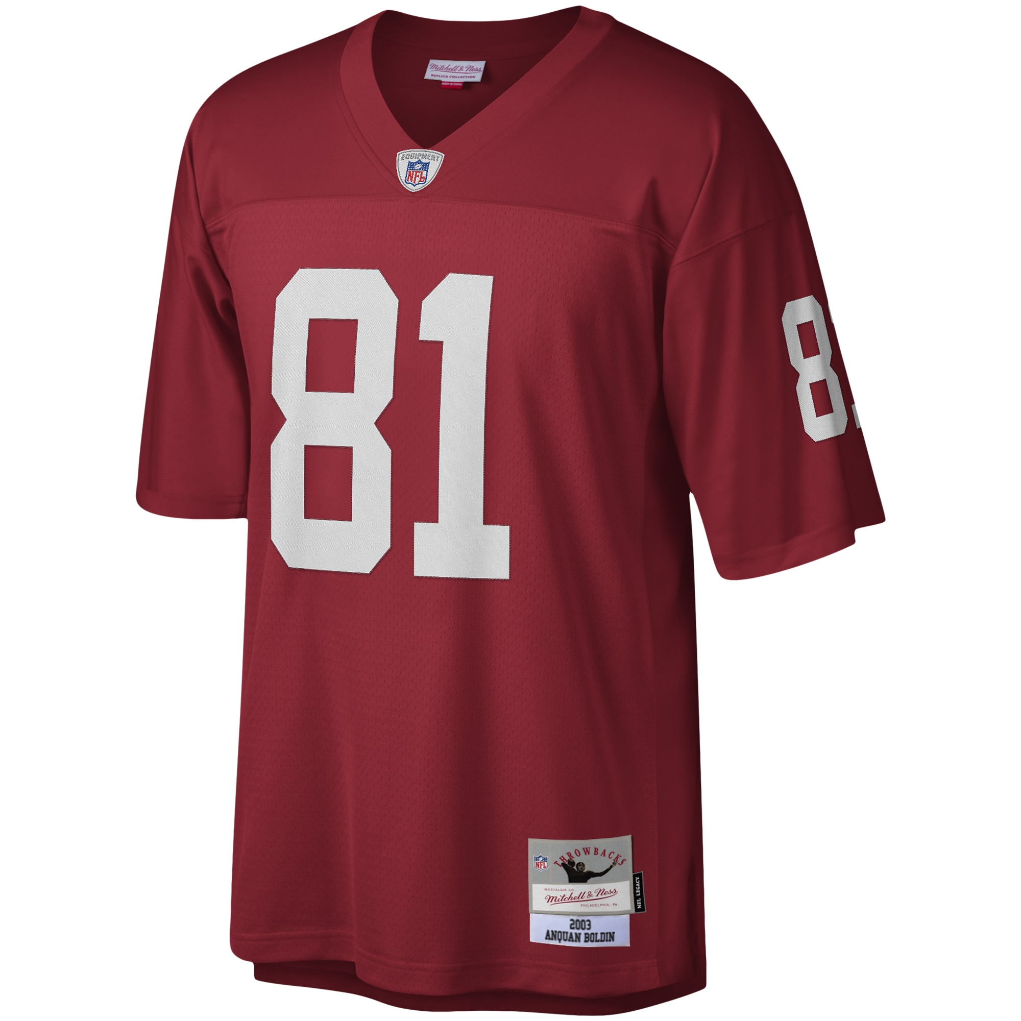 Alternative view of Men's Arizona Cardinals Anquan Boldin Mitchell & Ness Cardinal Legacy Jersey JS9527 nicesnker