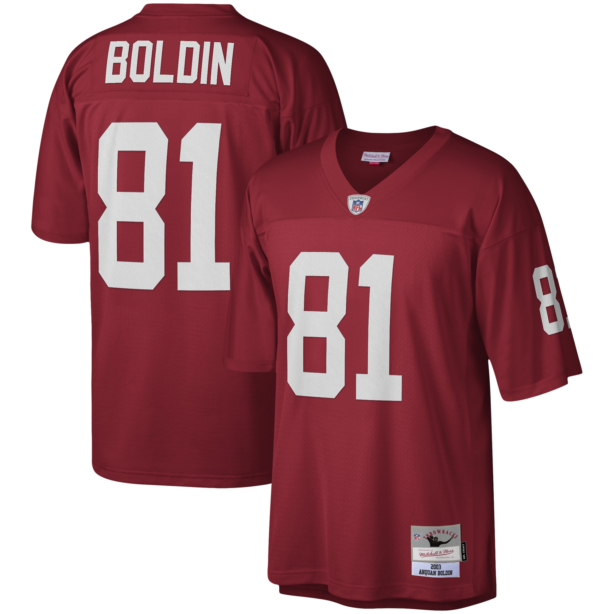 Men's Arizona Cardinals Anquan Boldin Mitchell & Ness Cardinal Legacy Jersey JS9527 nicesnker