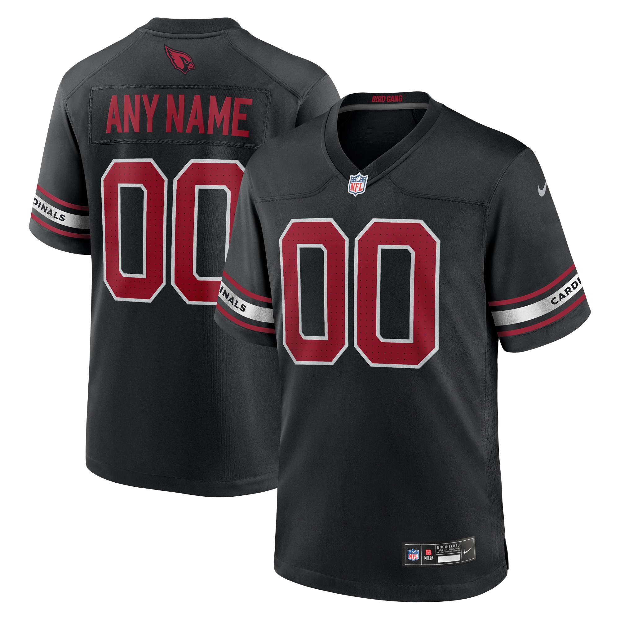 Men's Arizona Cardinals Black Alternate Custom Game Jersey JS9162 nicesnker