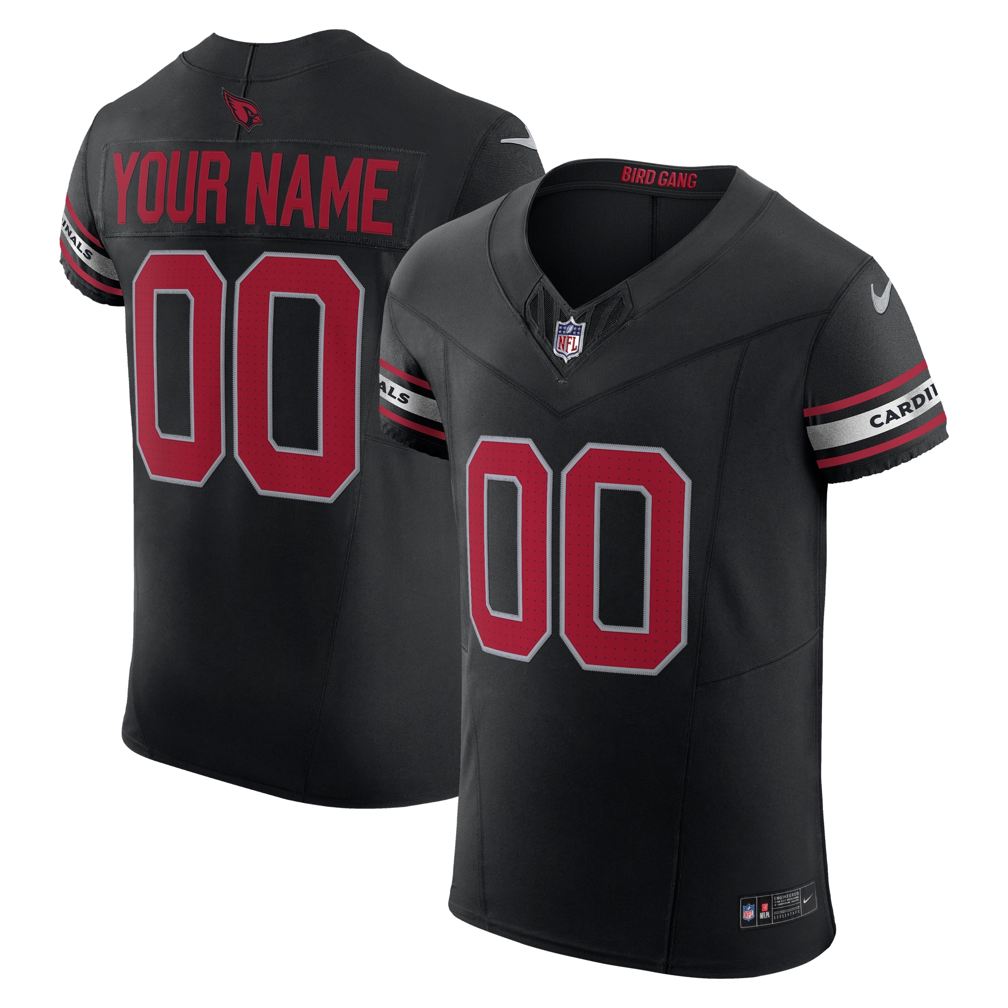 Men's Arizona Cardinals Black Vapor F.U.S.E. Elite Custom Jersey JS6613 nicesnker