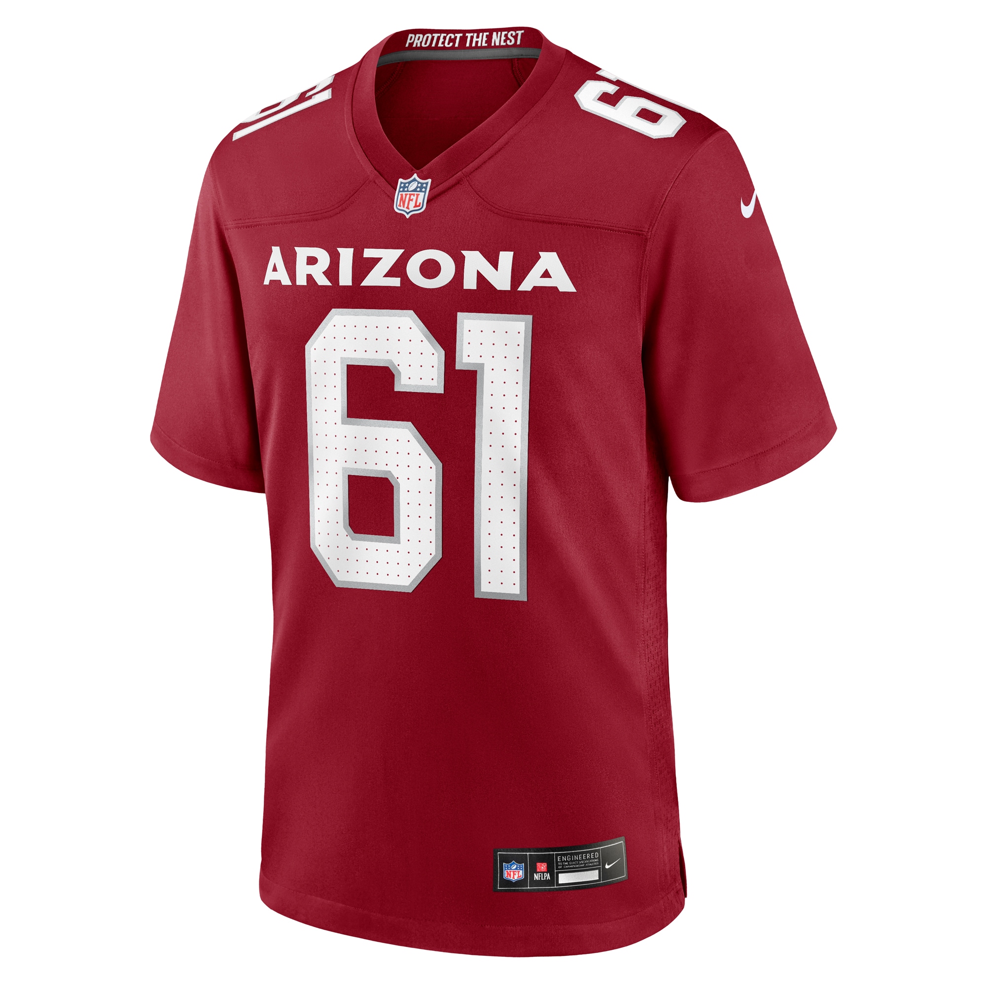 Alternative view of Men's Arizona Cardinals Carter O'Donnell Cardinal Team Game Jersey JS2116 nicesnker