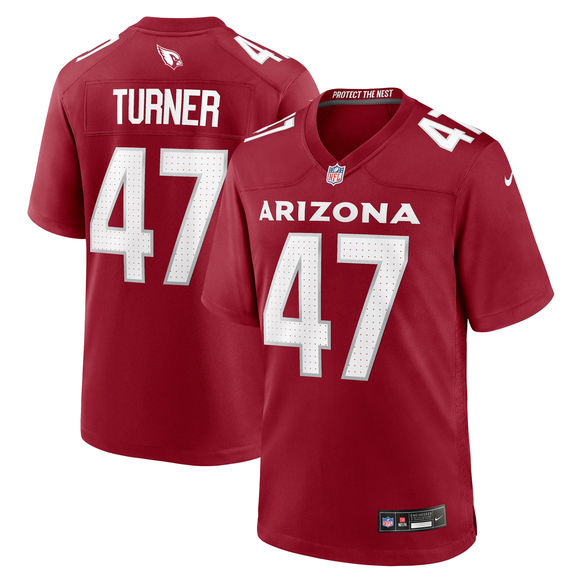 Men's Arizona Cardinals Ezekiel Turner Cardinal Team Game Jersey JS9118 nicesnker
