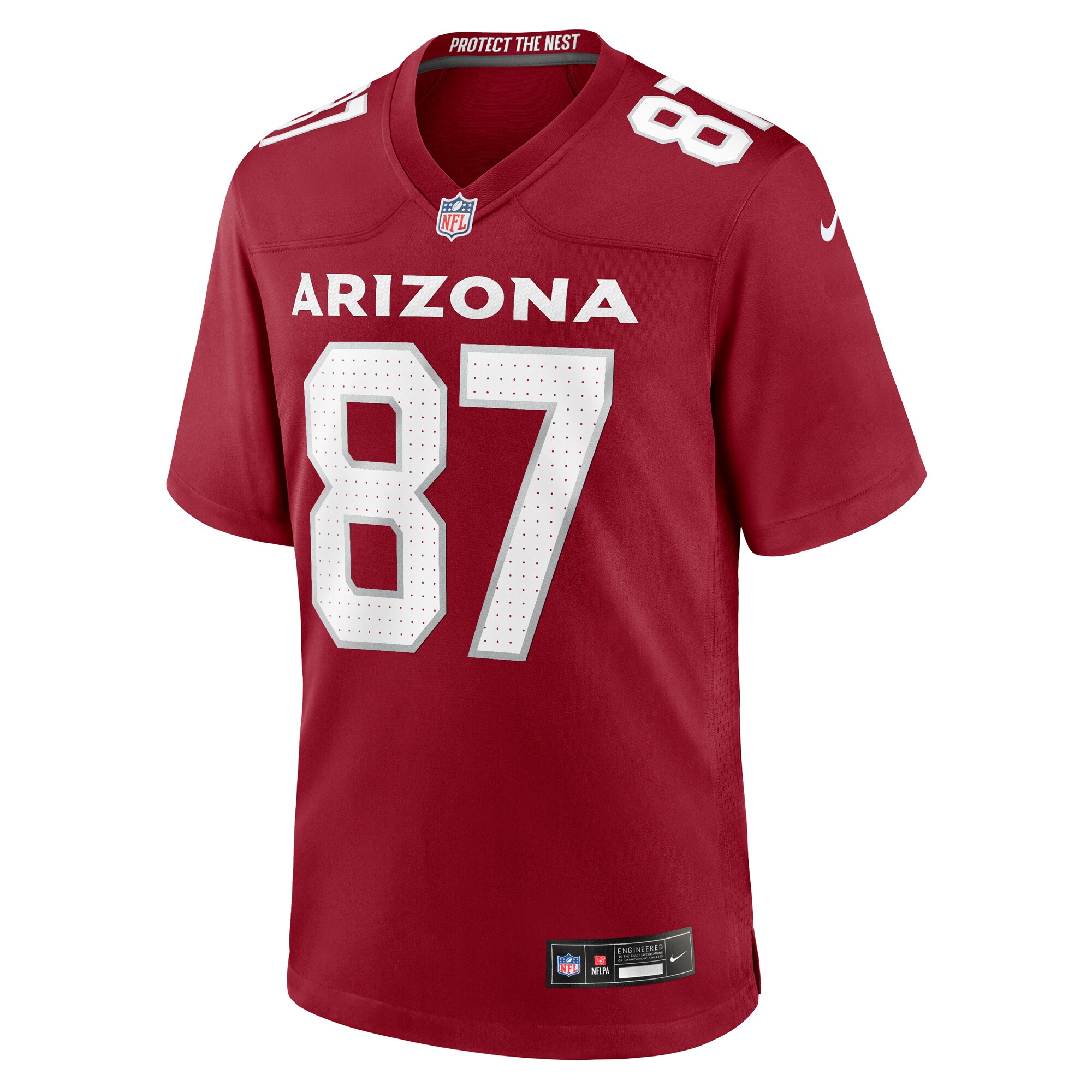 Alternative view of Men's Arizona Cardinals Geoff Swaim Cardinal Team Game Jersey JS1195 nicesnker