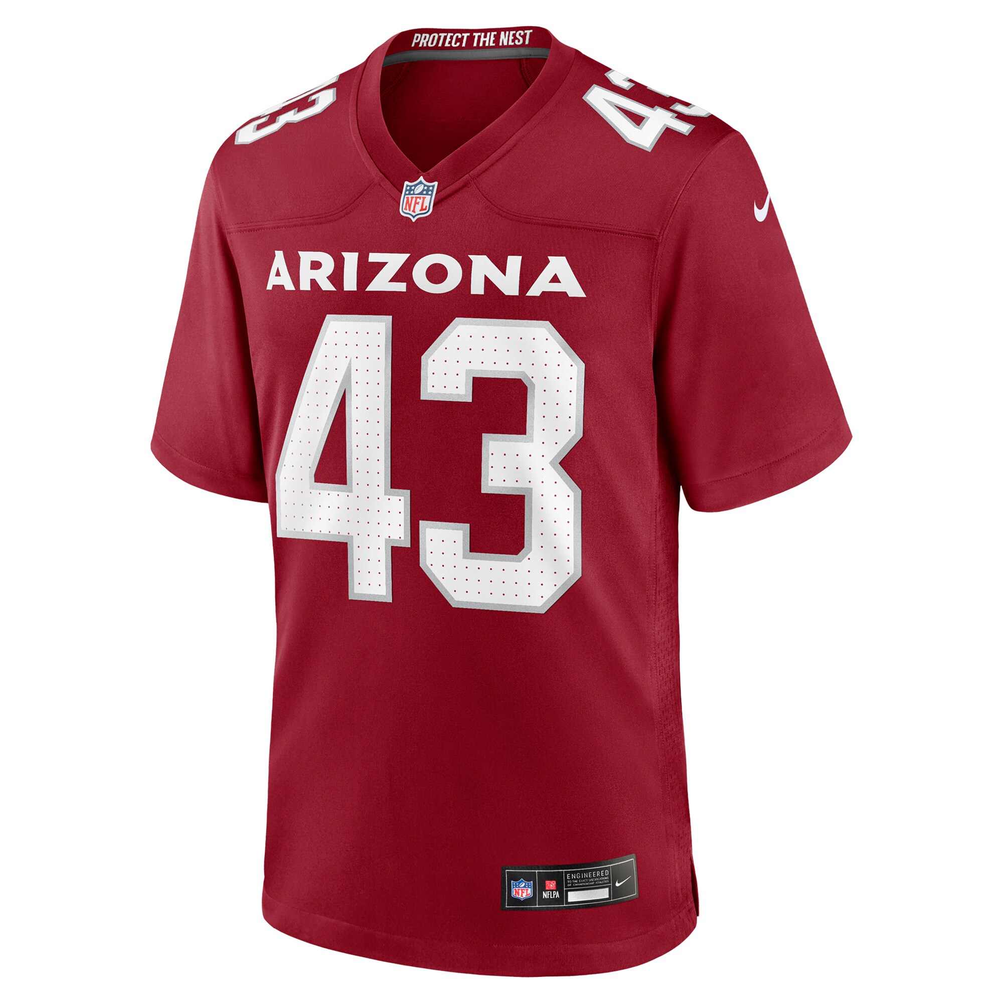 Alternative view of Men's Arizona Cardinals Jesse Luketa Cardinal Team Game Jersey JS7111 nicesnker