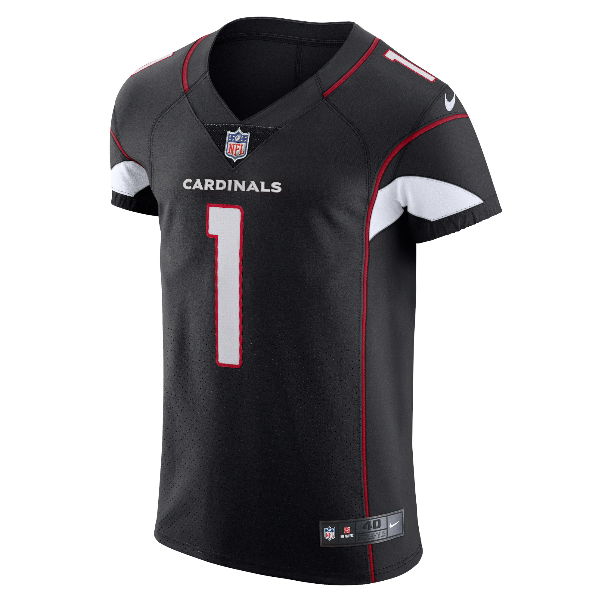 Alternative view of Men's Arizona Cardinals Kyler Murray Black Alternate Vapor Elite Jersey JS9031 nicesnker