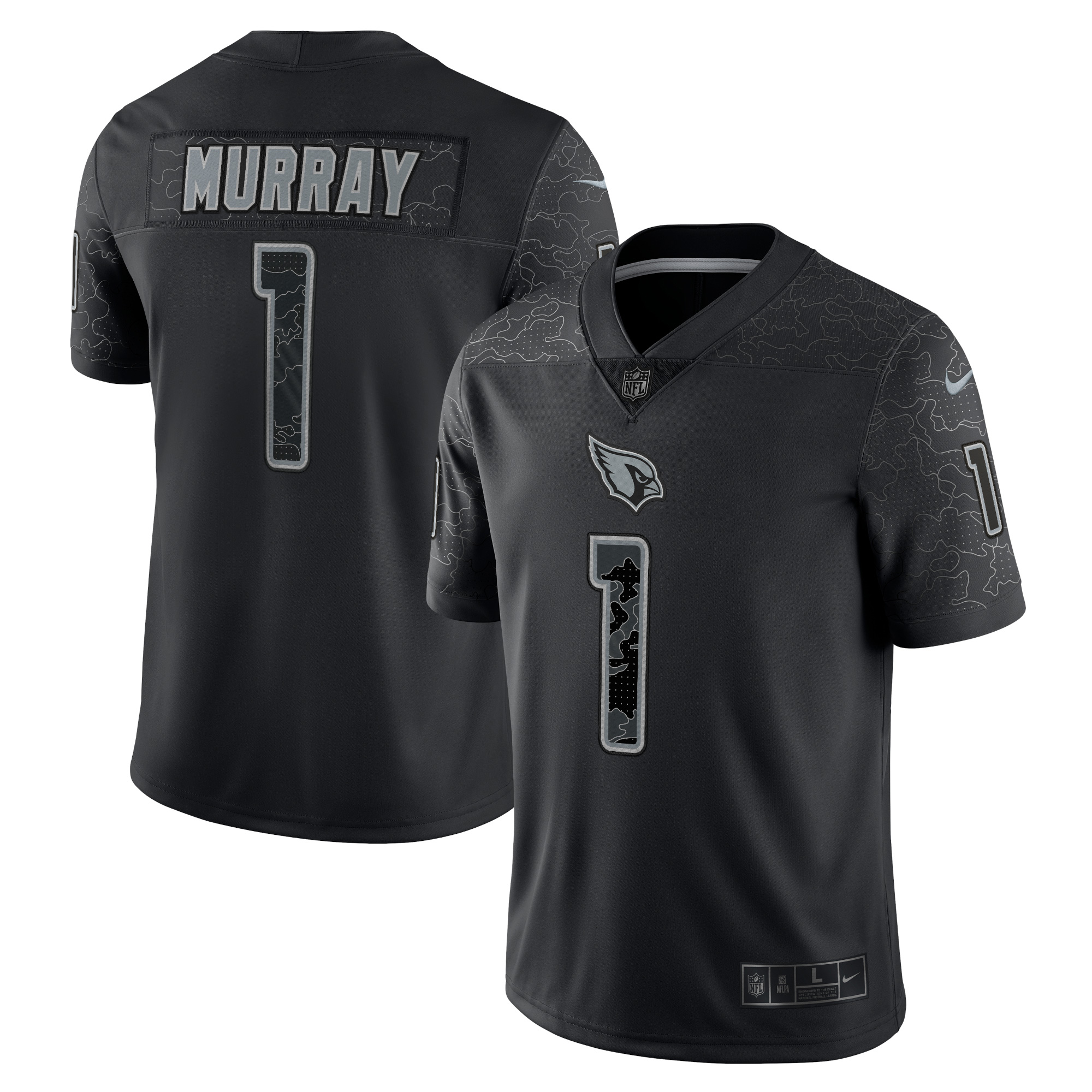 Men's Arizona Cardinals Kyler Murray Black RFLCTV Limited Jersey JS9174 nicesnker