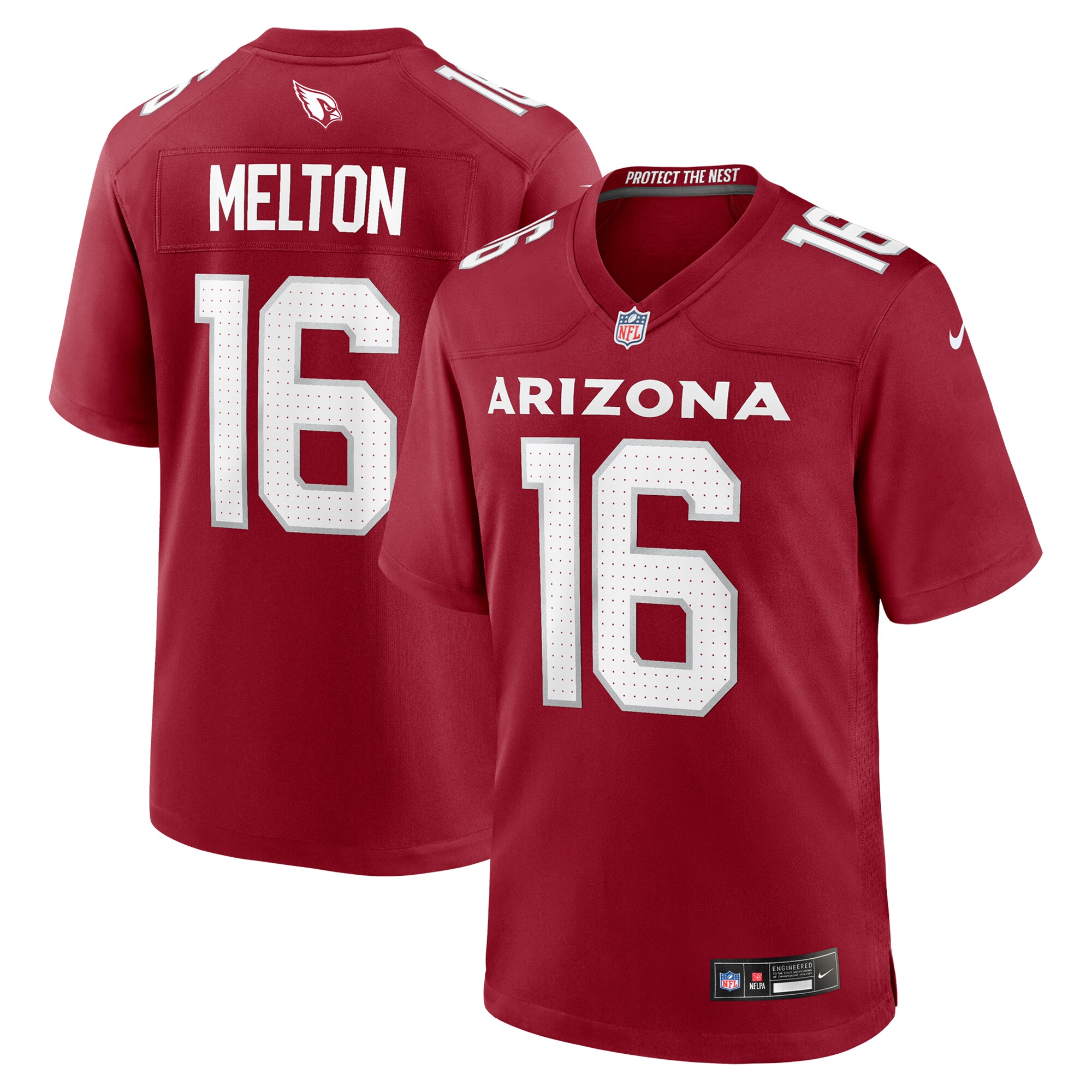 Men's Arizona Cardinals Max Melton Cardinal Team Game Jersey JS8972 nicesnker
