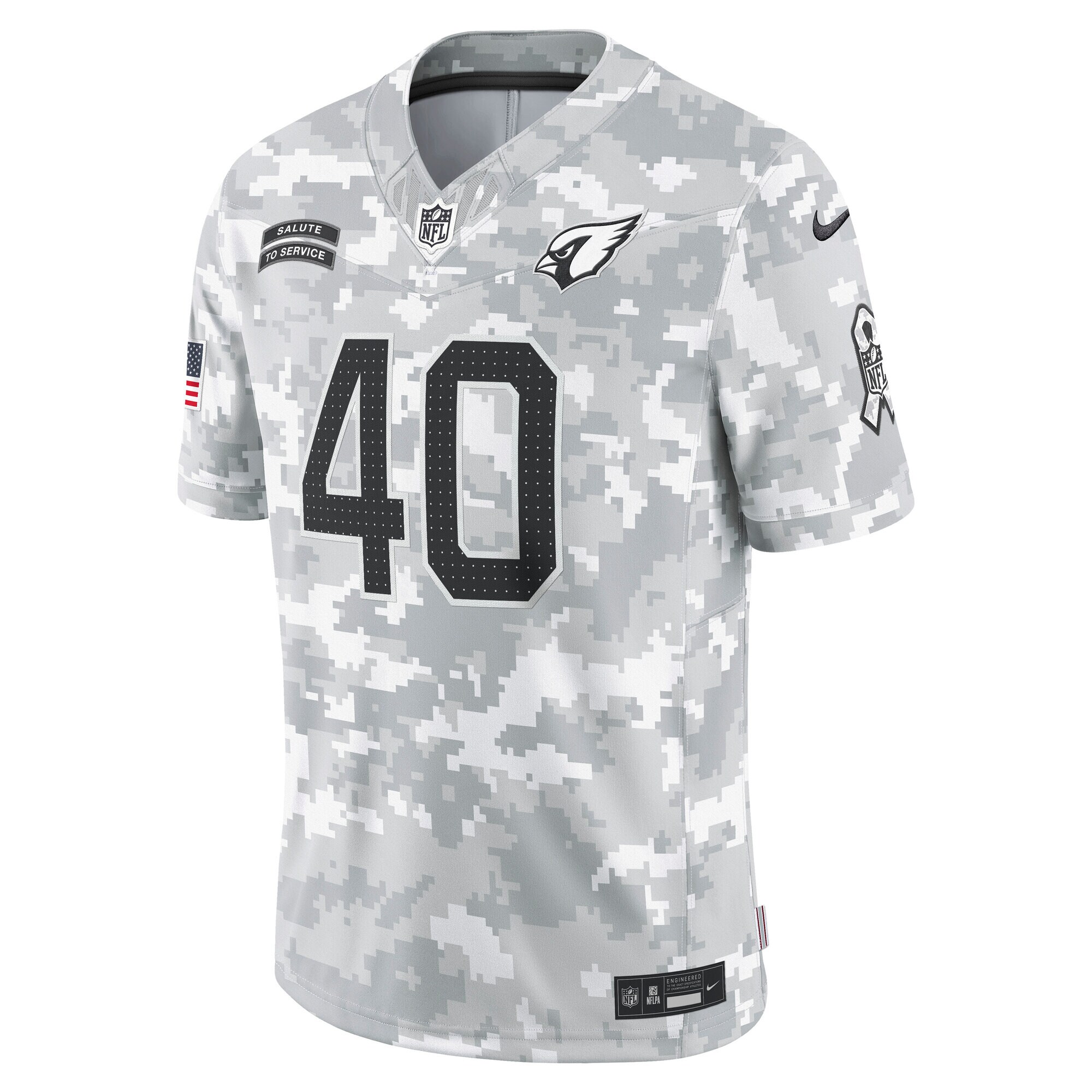 Alternative view of Men's Arizona Cardinals Pat Tillman Arctic Camo 2024 Salute to Service Retired Player Limited Jersey JS5916 nicesnker