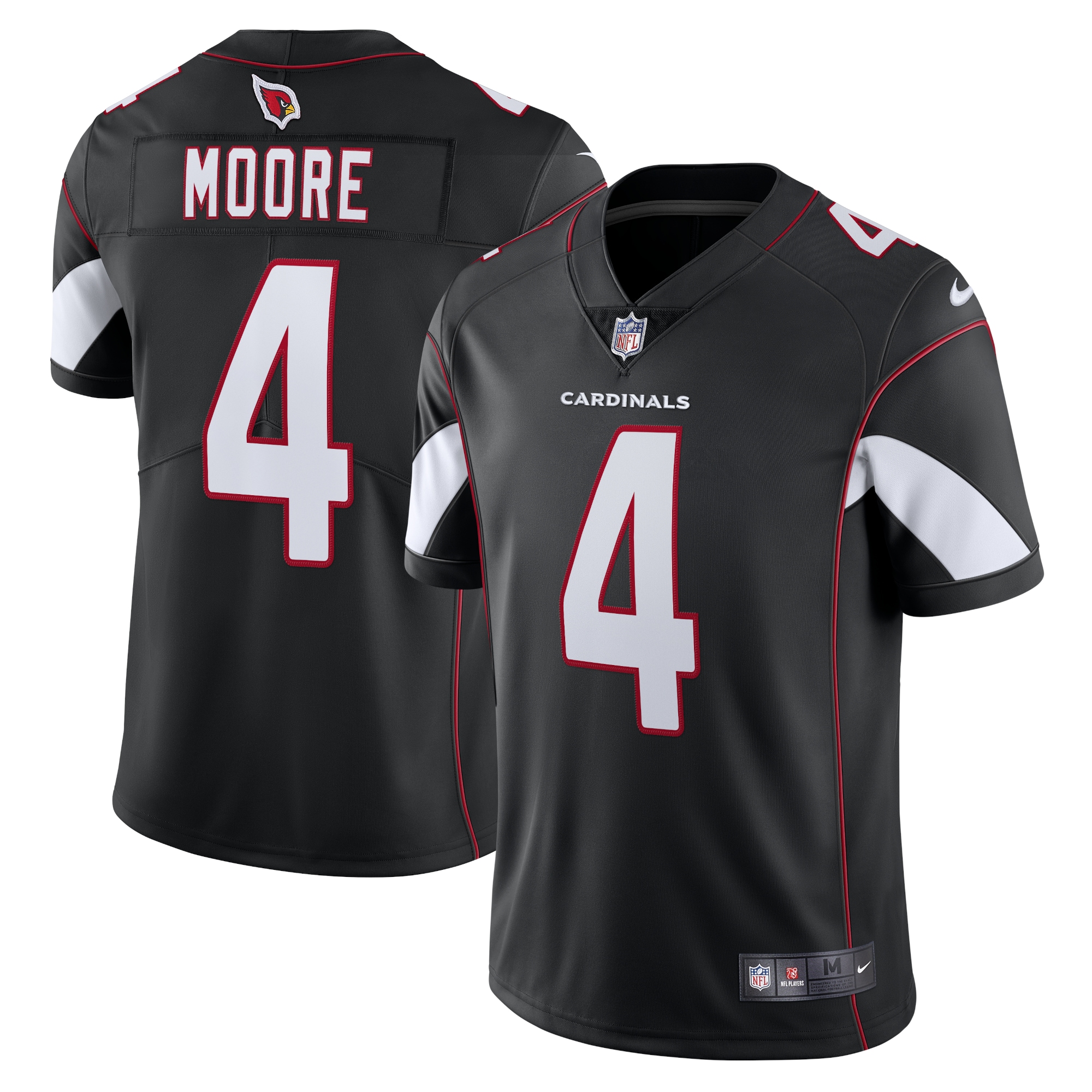 Men's Arizona Cardinals Rondale Moore Black Alternate Vapor Limited Jersey JS3324 nicesnker