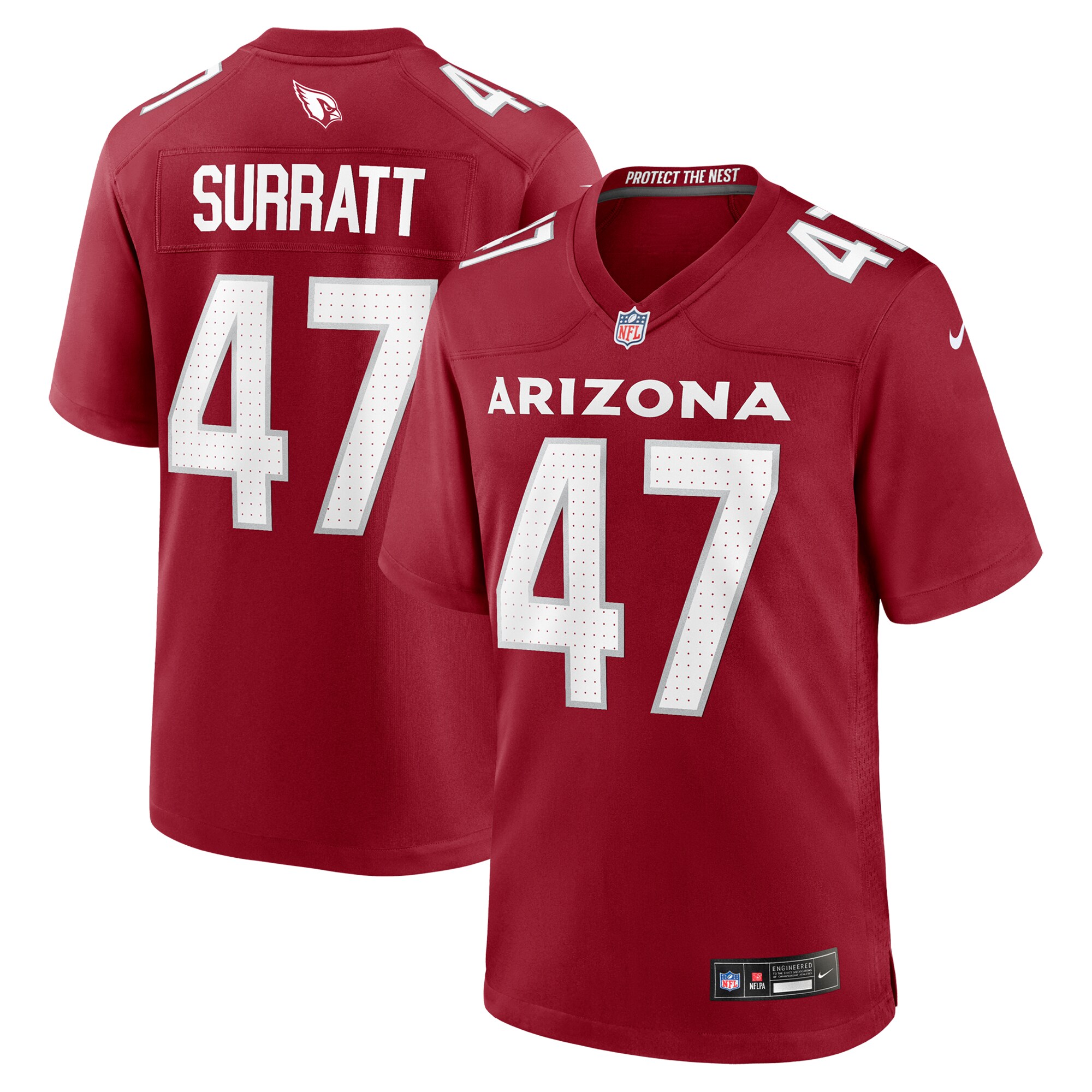 Men's Arizona Cardinals Sage Surratt Cardinal Team Game Jersey JS1513 nicesnker