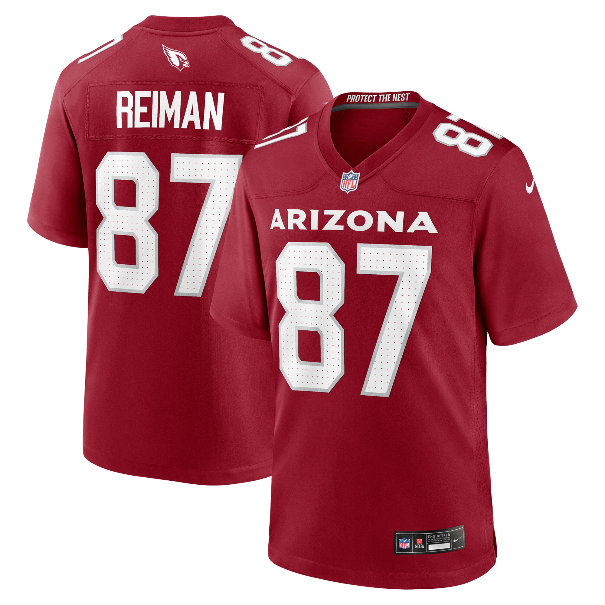 Men's Arizona Cardinals Tip Reiman Cardinal Team Game Jersey JS5536 nicesnker
